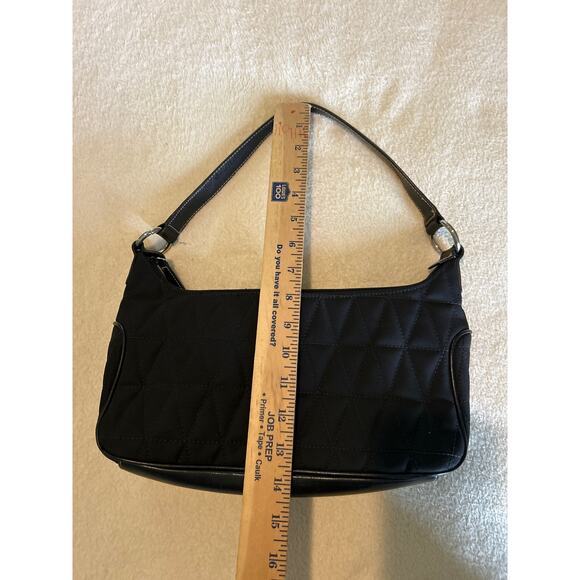 Franco Sarto Purse Black Quilted Handbag Smartlyte Zip Pockets READ - Picture 10 of 12